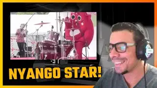 Reagi ( Nyango Star ) baterista, metade ma&ccedil;&atilde; metade gato... #nyangostar #baterista