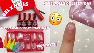 TRYING NOTPOLISH GEL X PRESS IT NAIL TIP STARTER KIT | НОВАЯ КОЛЛЕКЦИЯ THE DOLLS: РАСПАКОВКА И СВ...