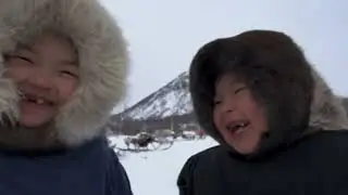 Primitive Life of Nomads of Arctic. Survival in Far North. Tundra Nenets - 73&Acirc;&deg;C snow