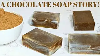 A BEAUTIFUL CHOCOLATE COLD PROCESS SOAP RECIPE, USING RAW COCOA POWDER | ALL NATURAL