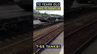 Russian Train with T-55 Tanks toward Frontline
