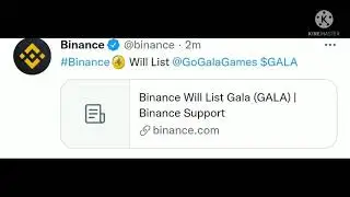 GALA Listing On Binance | 500%Pump Soon Buy Now On Kucoin Pancakeswap Get 5x 10x Profit