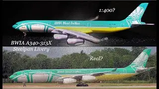Real History of Gemini Jets BWIA International A340-313X in Steelpan Livery