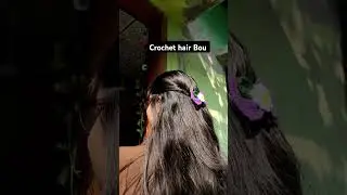 crocchet hair Bow #foryou #crochet #crochetpatterns