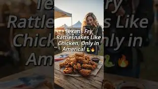 Texans Fry Rattlesnakes Like Chicken &mdash; Only in America! 🐍🔥#America #Texas #FoodFestival