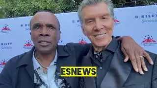 Epic michael buffer and sugar Ray Leonard on manny pacquiao beating barrios