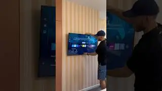 Как повесить телевизор в спальне на наклонный кронштейн. Samsung  50 QN70F #tvinstallation #tvsetup