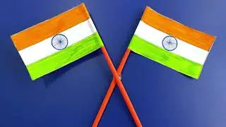 National Flag Craft for kids || how to make india flag with paper | Independence Day 'Easy Craft'