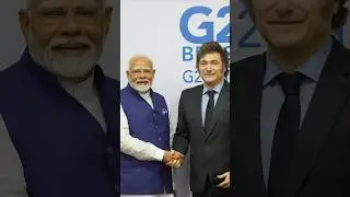 PM Modi holds bilateral meeting with President Javier Milei of Argentina | #shorts