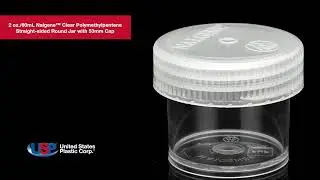 60mL Nalgene&trade; Clear Polymethylpentene Straight-sided Round Jar-53mm Cap| U.S. Plastic Corporation&reg;
