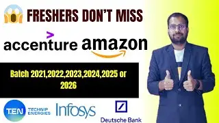Accenture, Infosys, Amazon Recruitment Drive | Graduate Trainee | Don't Miss Apply Now