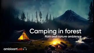 Camping in forest: Relax rain and nature ambient for sleep (Animated Video)