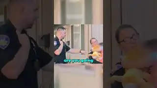 parents left there kid alone at home then police officers comforted her