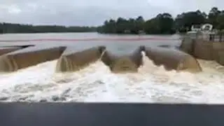 Hope Mills dam water rising
