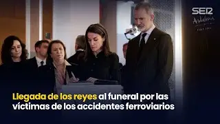 Llegada de los reyes y familiares a la misa funeral por las víctimas de los accidentes ferroviarios