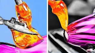 SOFFIATURA DEL VETRO || Spettacolari fai da te con il Vetro, la Resina e il Legno