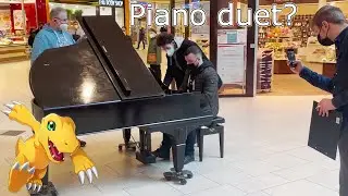 I played Digimon Butterfly in public and then this happened... @ThomasKruegerPianoman