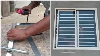 How to make stainless steel section window with glass at home 🏠 in 2 days|window|super Steel work