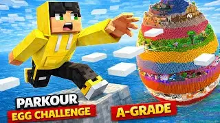 MINECRAFT PARKOUR EGG CHALLEGE SECURING A-GRADE | MINECRAFT PARKOUR