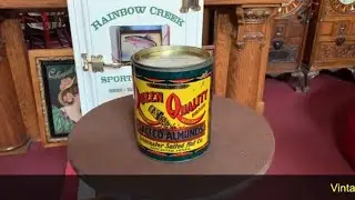 Vintage 10 Pound QUEEN QUALITY Salted Almonds Can FOR SALE $275