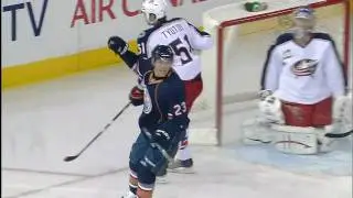 Linus Omark first NHL goal (+ highlights vs Columbus Blue Jackets) - 12/16/10