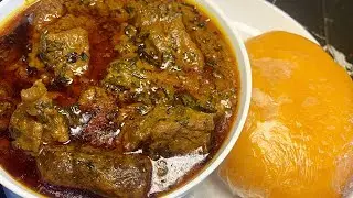 How to cook the original banga soup and starch the Delta style/ palm fruit soup / ofeakwu #recipe 