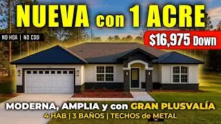 &iexcl;FINCA MODERNA con ENORME PLUSVAL&Iacute;A!😱 NUEVA con 1 ACRE de TERRENO | Cerca de Ocala | SIN HOA