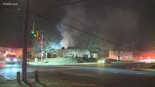 Commercial building fire in Newington