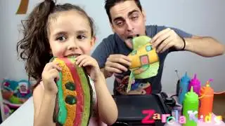 PANCAKE ART CHALLENGE!! kawaii / pancake reto con dibujos kawaii zarola kids