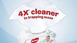 Huggies&reg; Baby Wipes &ndash; Cleans More with Just 1 Wipe
