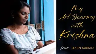 My journey to create a beautiful Kerala mural painting krishna/learn murals