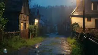 Relaxing Rain on a Quiet Village | Soft Ambience Music for Deep Sleep & Stress Relief