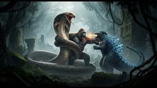 Chaos! King Kong And Godzilla vs. The Giant Cobra Snake: A Major Clash İn The Indian Jungle