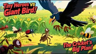The Clever Cricket vs. The Giant Bird! 🦗🦅 An Epic Insect Battle!