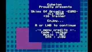 [Dreamcast] Skies of Arcadia Cracktro - Trainer (Echelon)