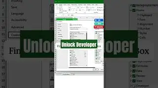 Unlock the Developer Tab in Excel!  #ExcelTips #developer