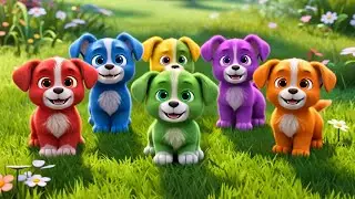 🐶🌈 Rainbow Puppy Parade! | Colorful Puppy Song for Kids 🎶✨