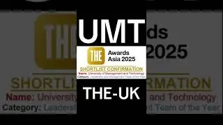 Only Pakistani institution shortlisted for Leadership & Management Team of the Year award by THE UK.