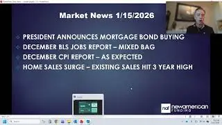 President Announces Bond Buying and Rates fall close to 6% - Market Update 01.15.2026