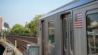 ᴴᴰ⁶⁰R188 7 trains arrive and depart 46 St - Bliss St