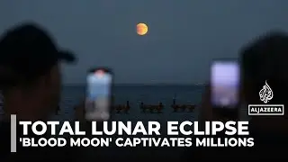 &lsquo;Blood moon&rsquo; rises during total lunar eclipse