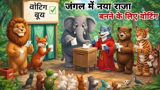 जंगल में नया राजा कौन बनेगा 🦁 | जंगल में चुनाव और सता की लड़ाई 💪 | Animal story | Cartoon Story 
