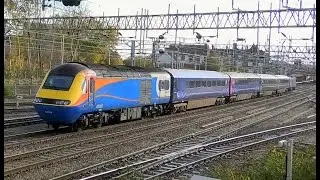HST through Crewe station as 90037 & 90024 go UNDER! 4th November 2020