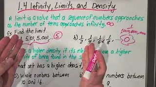 1.4 Infinity, Limits, and Density (Grade 9 Destreamed, MTH1W1)