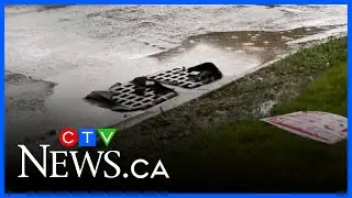 Slow moving thunderstorm moves through southern Ontario
