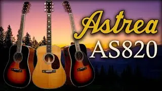 Astrea AS820 Acoustic Guitar: Pure All-Solid Wood Excellence with Beautiful Abalone Details!