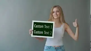 Girl Thumbs up - Holding a Sign Video