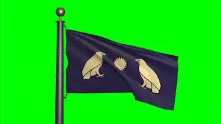 Flag of Standard of the Arshakuni Arsacid dynasty (green screen)