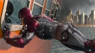 Spider Man Vs Vulture Fight Scene ! Iron Man Saved Ship