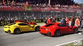 FIRST LOOK: Ferrari F12 TDF - Walkaround and Donuts with Kimi Raikkonen